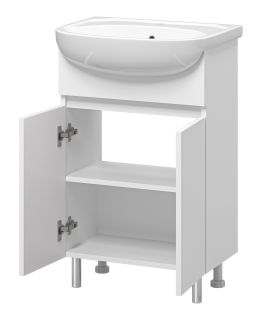 Напольная тумба под раковину Misty Элегия 55см белый